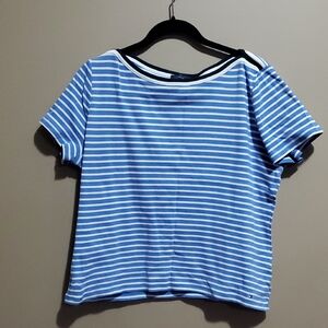 Tomny Hilfigure Blue Striped Women's Top Size XXL